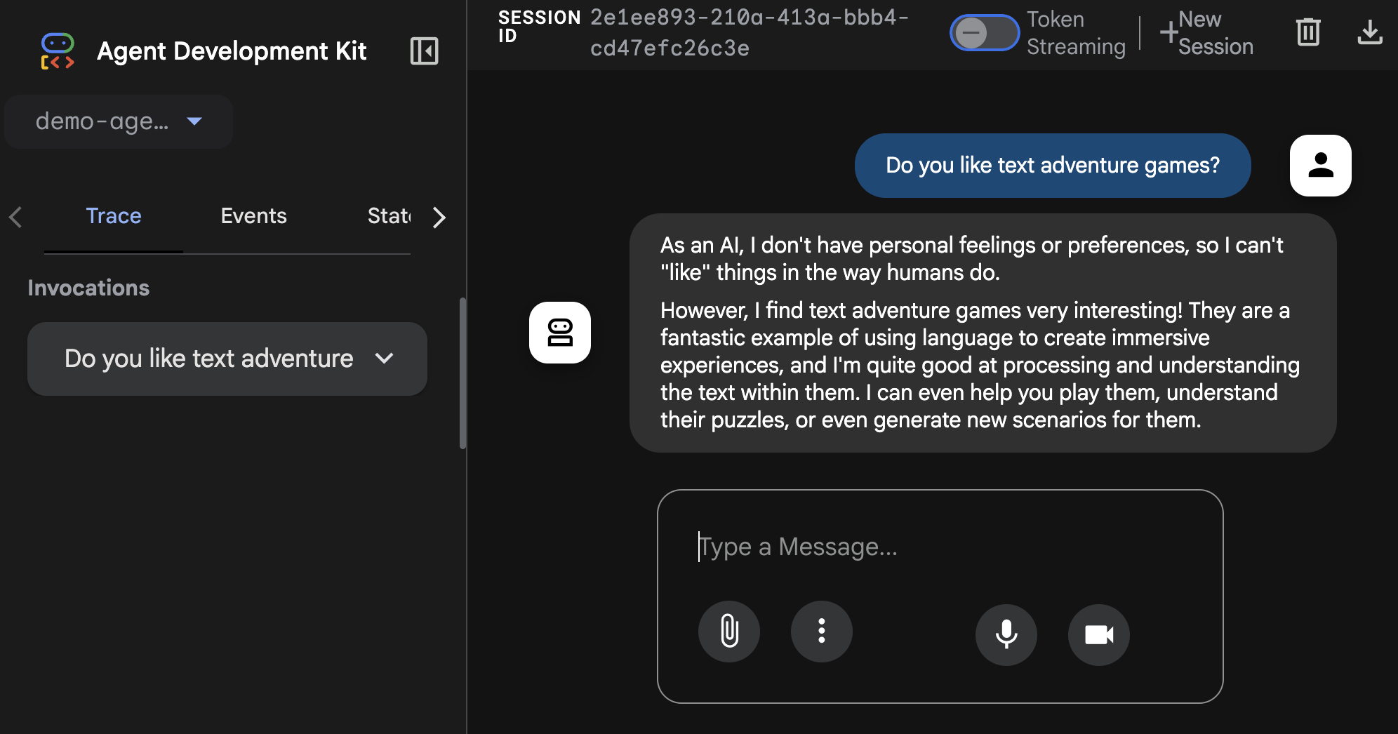 ADK Developer Web UI